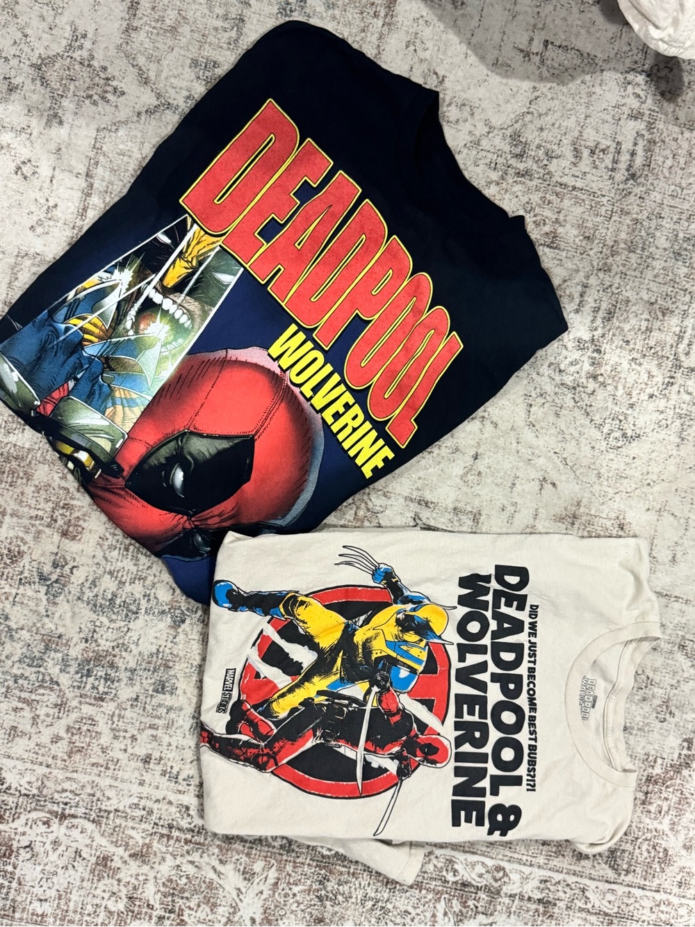 Deadpool & Wolverine Mens Tee - Black and beige